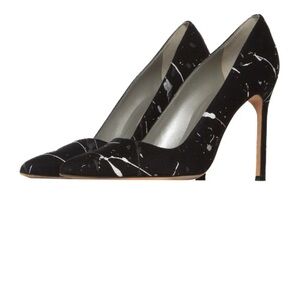 Manolo Blahnik Black and White Stiletto Heels
